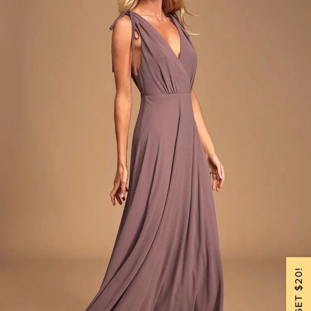 Dusty Purple Backless Maxi Dress